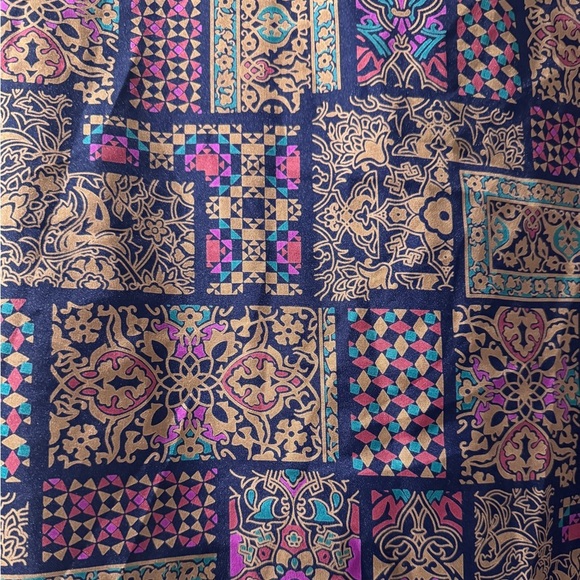 VTG Women’s Checkabery Lightweight Mixed Pattern Long Button Down Retro Dress - Picture 6 of 7